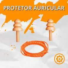 Protetor Auricular Auditivo Silicone Plug Tampões de Ouvido Antialérgico Com Cordão