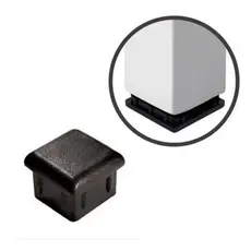 Tampa Plástica Interna 25 x 25 Para Tubo Metalon Ponteira Quadrada