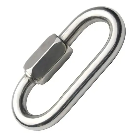 Mosquetão Oval C/ Trava Rosca 6x58mm Aço Galvanizado Escolha a Quantidade