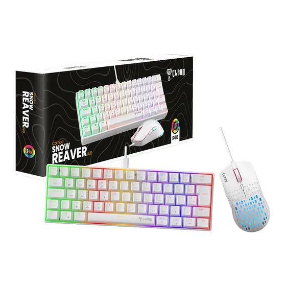 Kit Teclado + mouse Gamer Clanm Swith Red mouse 7000 DPI RGB Controlaveis