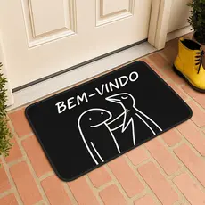 Tapete Porta Decorativo Estampas Divertidas Estilo Criativo Entrada Charmosa Segura Antiderrapante