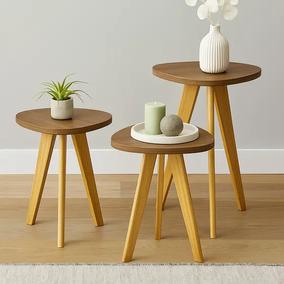 Kit Mesinhas de Apoio Orgânicas – Sofisticação em Cada Detalhe