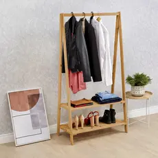Arara Para Roupas Com 2 Prateleiras