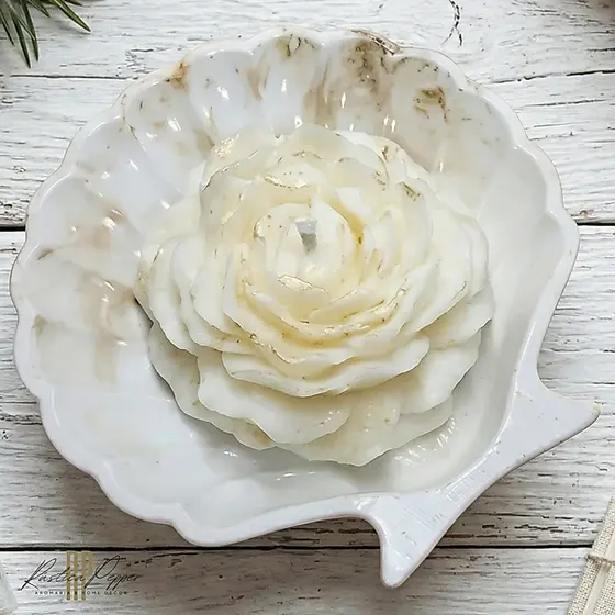 Bandeja Concha Porta Joias + Vela Aromática - Decoração Minimalista e Sofisticada