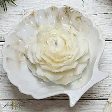 Bandeja Concha Porta Joias + Vela Aromática - Decoração Minimalista e Sofisticada