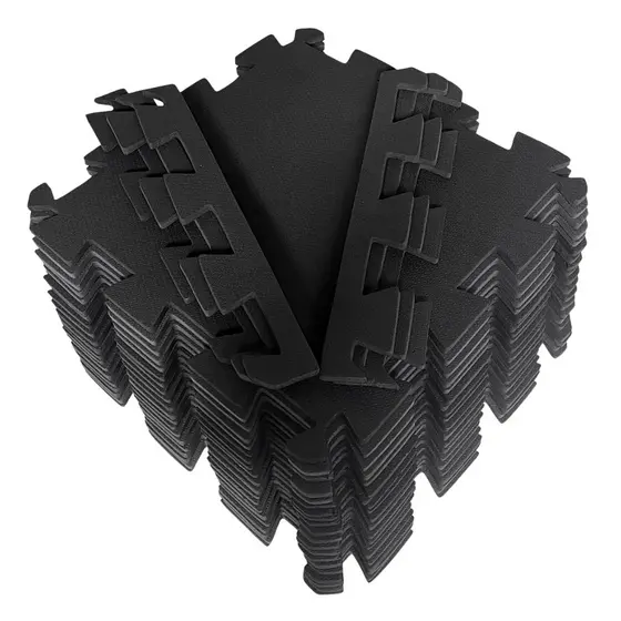 Kit 20 Tatames 50x50 10mm - Preto Economico
