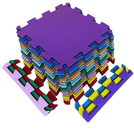Kit 25 Tatames 50x50 10mm - Colorido Economico