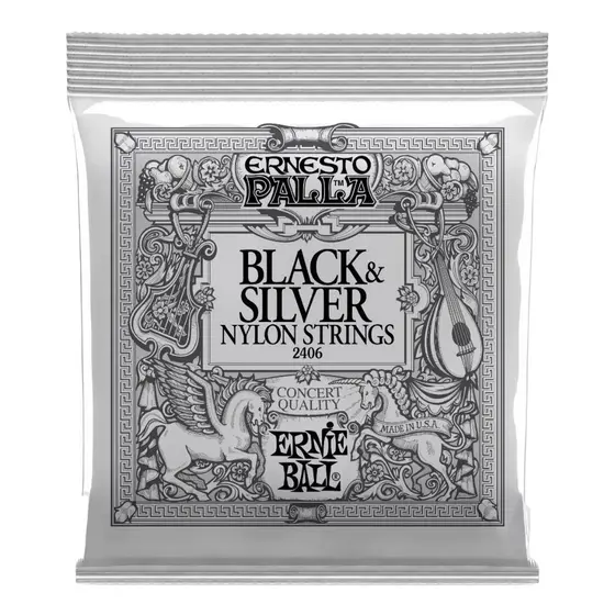 Encordoamento Violão Nylon Ernie Ball 2406 Black Silver