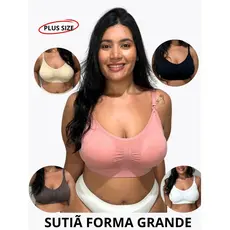 Sutiã de Amamentação PLUS SIZE Alta Sustentação Bojo Removível Reforçado Alça Com Regulagem Feminino