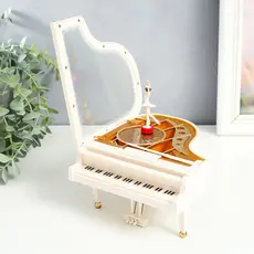 Caixa Musical Mesa Piano Com Bailarina Dançarina para Decoração