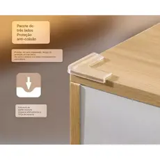Kit de Protetor de Quina Silicone Para Cantos Mesa Proteção Anti Colisão