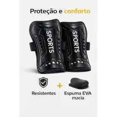 Par de Caneleira Infantil Para Futebol Com EVA Protetora Leve E Confortável