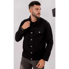 casaco Masculina Jeans preto jaqueta 100%  Way Premium, bolso funcional.