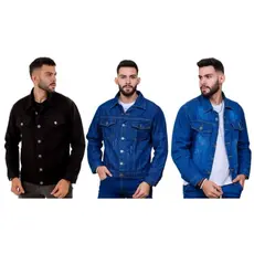 Jaqueta Jeans Masculina 100% Casual Versátil.
