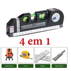 Nivel Laser Level Pro 03 Trena Prumo 3Pontos - Super Leve