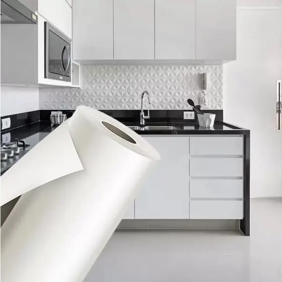 Papel de Parede Branco Adesivo Envelopamento Decoração Lavável