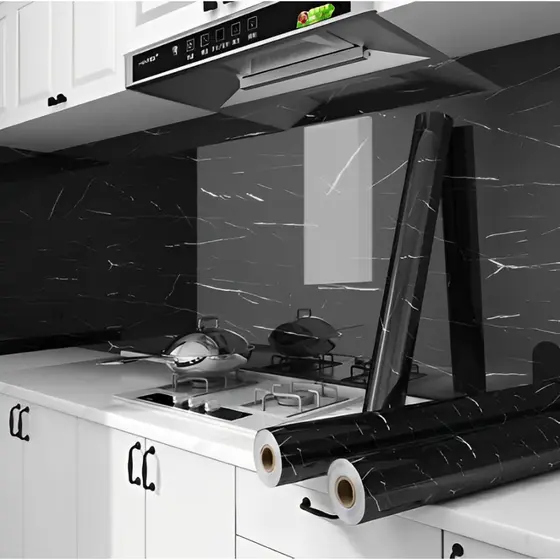 Rolo de Mármore 4,5 Metros x 60cm Papel De Parede de Mármore Aluminio Adesivo Impermeavel