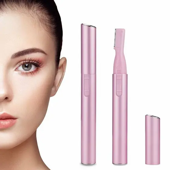 Aparador De Pelos Elétrico Caneta Sobrancelhas Buço Barba / Estilo caneta rosa