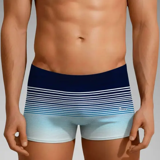 Sunga Praia e Piscina Boxer Masculina Zegh Azul Adulto Moda Verão - Proteção UV