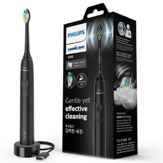 Philips HX3671/54 Sonicare Série 3100 Escova Dental Elétrica Ultrassônica-Preto