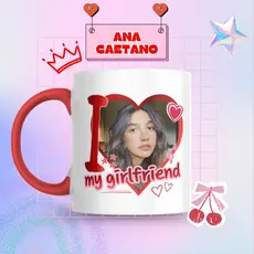 Caneca Xicara Porcelana 325ml Anavitória Ana Caetano Personalizada Presente Decoração Casa