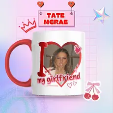 Caneca Xicara Porcelana 325ml Tate McRae Tater Tots Personalizada Presente Decoração Casa