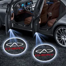 Lâmpada De Boas Vindas Para Carro HD Projetor Porta De Sem Fio Luz Decoração LED Chery Tiggo 2 4 7 8 Pro 2022 QQ Arrizo IQ Fulwin