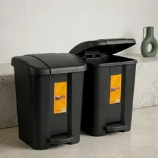 Kit 2 Lixeiras Com Pedal 14L Reforçada Plástico Quarto Cozinha Moderna Banheiro Escritório