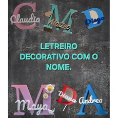 Letra Decorativa Personalizada com Nome – Impressão 3D | 15 cm