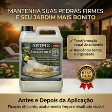 Fixador De Pedras Artfix 5L Base Água Alta Fixação Para Brita Seixo Granilha E Jardins