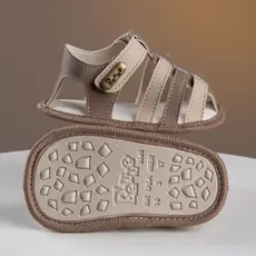 Sandália Franciscana Recém Nascido Menino Bebê Batizado Confortável Sola Macia Benne Kids Promoção