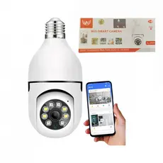 Câmera Segurança IP 360 Lâmpada Wi-fi Visão Noturna Áudio Hd
