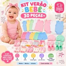 Kit Enxoval 30 Peças Roupinhas De Bebê Menino E Menina Conjunto Verão