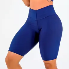 Short Ciclista Fitness Cintura Alta Ótima Compressão Ciclismo Academia Casual Minay