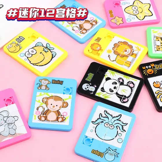 Game Klotski Pattern Labirinto Infantil Animal Puzzle Pequenos Brinquedos Escola Jardim de Infância Presentes
