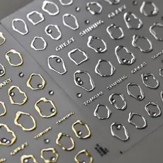 [Meow.Sensei] Autocolante de Manicure Tomoni Crystal Diamond Manicure Sticker Retro Nail Sticker estilo japonês Gilding Shape 3030