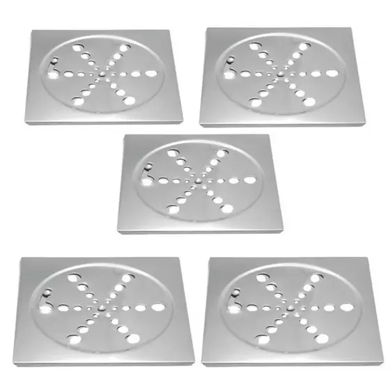 Kit 5 Ralos Grelha Inox 10x10