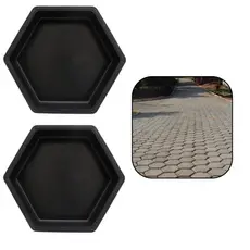 KIT C 2 FORMAS PLASTICA SEXTAVADA LISA 30X30X8 CM