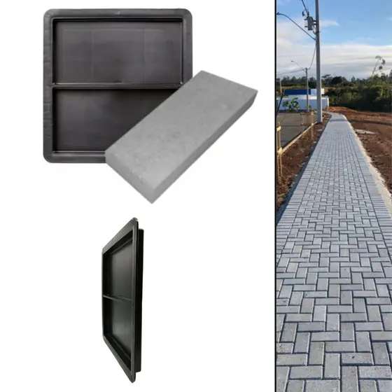 Forma Plástica Dupla Para Bloquete Calçamento20x10x1,5