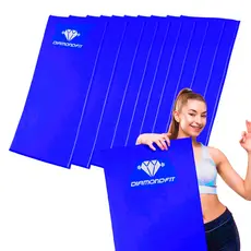 Kit 10 Colchonetes Academia Exercício Ginástica Densidade Pilates Espuma Musculação Yoga 90x45 Azul