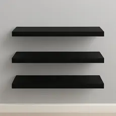 Kit 3 Prateleiras 30cm MDF Luxo Nichos Sala Cozinha Quarto Banheiro Com Kit De Instalação