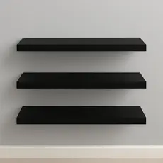 Kit 3 Prateleiras 40cm MDF Luxo Nichos Sala Cozinha Quarto Banheiro Com Kit De Instalação