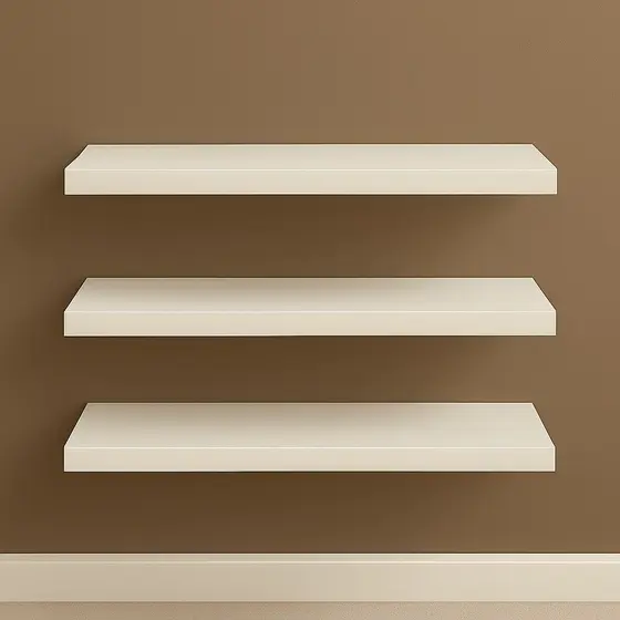 Kit 3 Prateleiras 40cm MDF Luxo Nichos Sala Cozinha Quarto Banheiro Com Kit Instalação