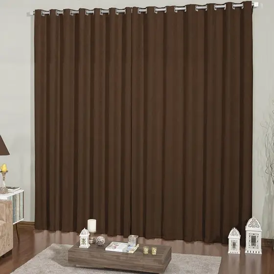 Cortina para Sala Quarto Grande 4 Metros Micropercal Semi Blackout Com ilhós