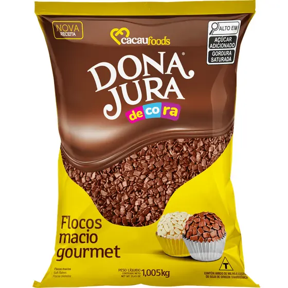 Kit c/ 2 Flocos Sabor Chocolate 1,005kg Dona Jura