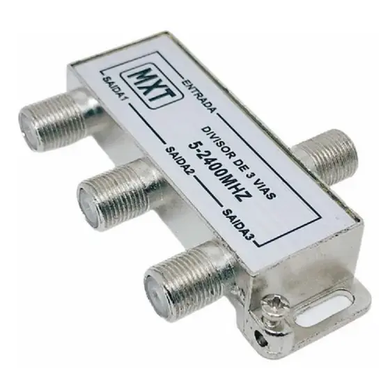 Divisor De Antena 3 Saidas 1 Entrada Universal Uhf Vhf Digital A Cabo