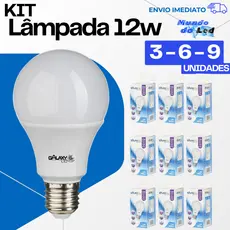 Kit Lampadas 12w 6500k Bivolt Galaxy luz branco econômica frio envio imediato