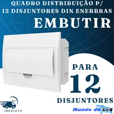 Quadro Distribuicao 12 Disjuntores Din Embutir Enerbras