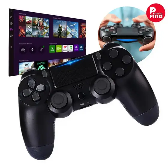 Gamepad PS4 sem fio compatível com Joystick de modo duplo PC/Switch OLED/Lite