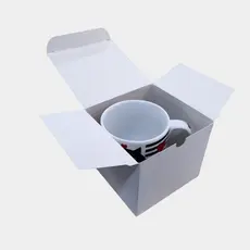 100 Caixa Para Caneca De Porcelana 325 Ml (brc) +100 Reforços de Fundo Caneca Sublimação Artesanato Personalizado ref 08